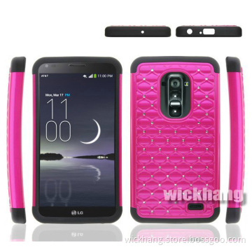 Heavy Duty High-End Glitter Hybrid Studded Diamond Cover Hard Case for LG G Flex D950